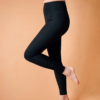 Gerippte, multifunktionelle Leggings Lava schwarz
