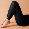 Gerippte, multifunktionelle Leggings Lava schwarz